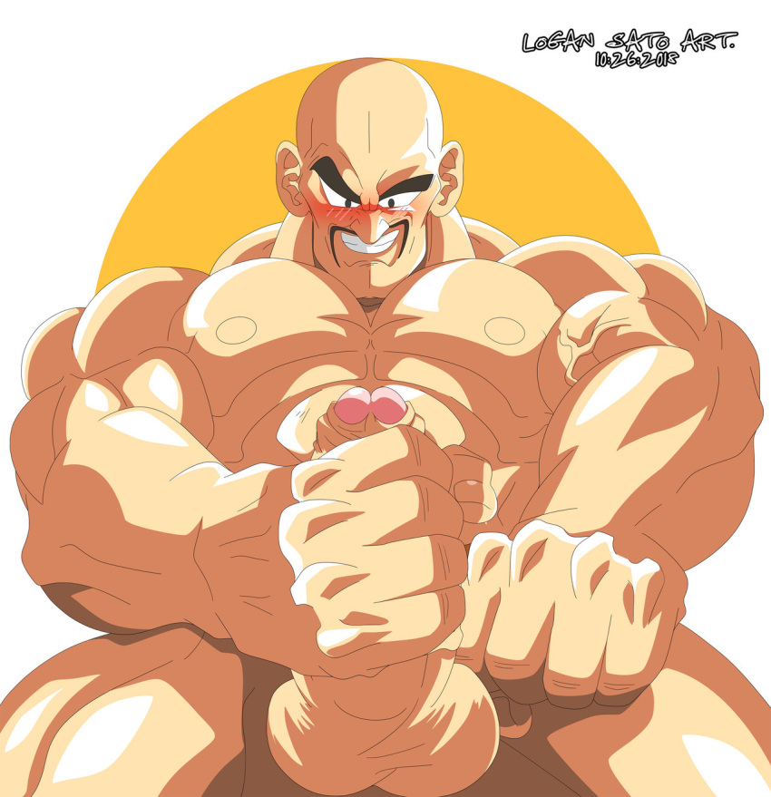 balls boner dragon_ball erection logan_sato male male_only nappa nude penis solo