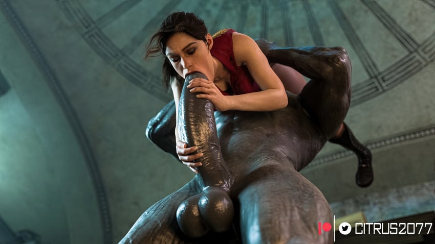 3d citrus2077 claire_redfield claire_redfield_(jordan_mcewen) mr_x resident_evil resident_evil_2_remake tyrant