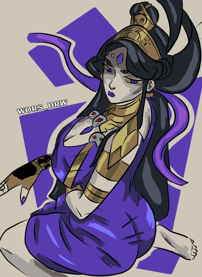 ass breasts clothing goddess hades_(game) mythology nyx_(hades)