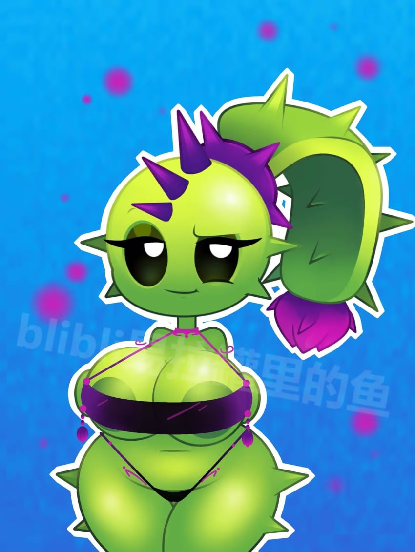 1girls anthro anthrofied ass breasts digital_media_(artwork) dusk_lobber_(pvz) female flora_fauna ks_xf plant plant_girl plant_humanoid plantie plants_vs._zombies plants_vs_zombies popcap_games pussy
