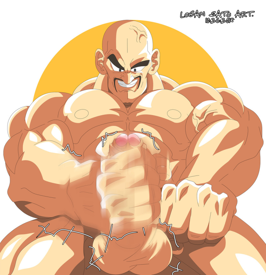 balls boner dragon_ball erection logan_sato male male_only masturbation nappa nude penis solo