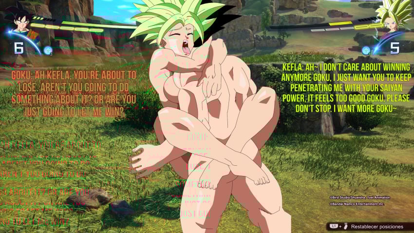 big_ass big_breasts breasts dragon_ball dragon_ball_sparking!_zero female fusion gameplay_mechanics hud kefla penetration son_goku super_saiyan