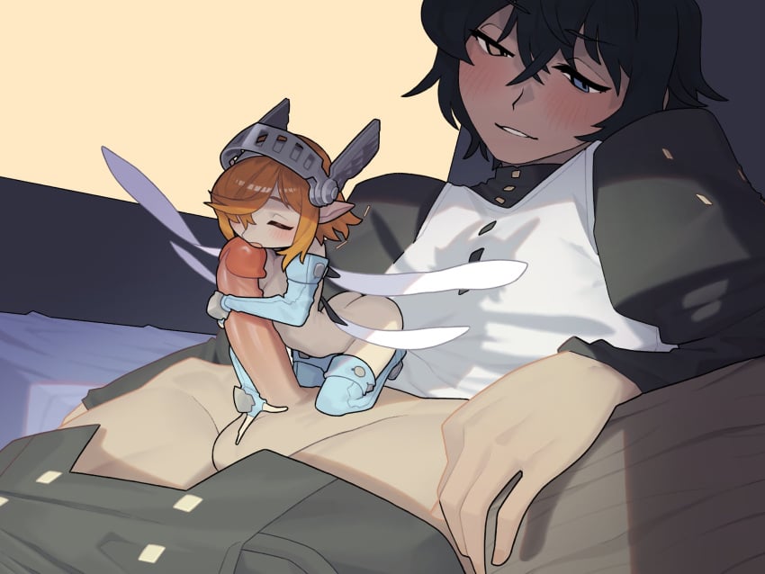 1boy 1girls ahri_el90 ass atlus blush cute_male extreme_size_difference fairy fairy_wings fellatio female gallica giant hugging_penis larger_male licking_penis macro male male/female metaphor:_refantazio micro micro_on_macro micro_on_penis minigirl minigirl_on_penis oral penis size_difference smaller_female will_(metaphor:_refantazio)