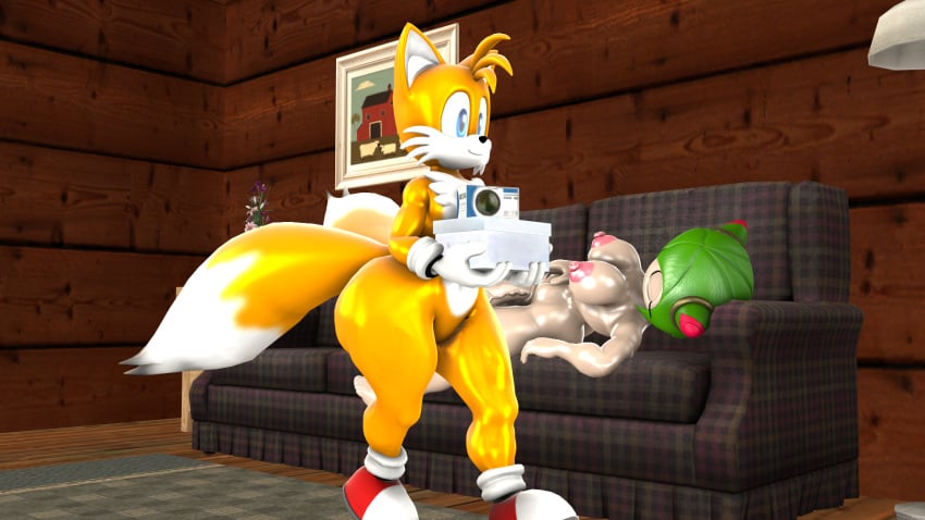 1boy 1futa 1girls 3d alien alien_girl anthro ass big_ass big_breasts big_penis blueapple breasts cosmo_the_seedrian female femboy fox futa_with_male futanari huge_ass intersex male miles_prower miles_tails_prower nude nude_female nude_futa penis plant plant_girl sonic_(series) tails tails_the_fox thick_thighs wide_hips