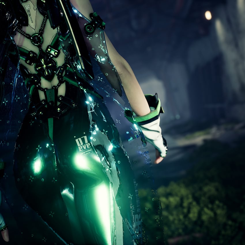 1girls 3d android asian asian_female ass big_ass big_thighs black_hair black_nails brown_eyes curvy eve_(stellar_blade) female female_only robot robot_girl shiny skintight skintight_bodysuit solo stellar_blade thick transparent_latex viewed_from_behind voluptuous your__waifu