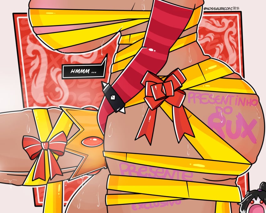1futa 1futanari 1girl 1girls ass ass_focus big_areola big_ass big_breasts big_butt big_penis blush bondage boobs boobs_out bow breasts brunette_futa captive christmas christmas_present female femsub futa_only futadom futanari gag gagged gift gift_box helpless huge_breast intersex kidnapped nipples nossaurica nossauricofc nude nude_female nude_futa nude_futanari original original_character original_characters ribbon ribbon_bondage ribbons spiked_bracelet sweat sweatdrop sweating sweaty_body talking_to_viewer tied tied_toes tied_up toe_tied written_body