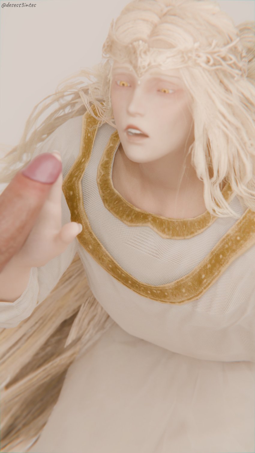 2boys 3d blender blonde_hair clothed desess3intes elden_ring femboy fromsoftware gay long_hair male miquella miquella_the_kind penis surprised tagme touching_penis twink yaoi yellow_eyes
