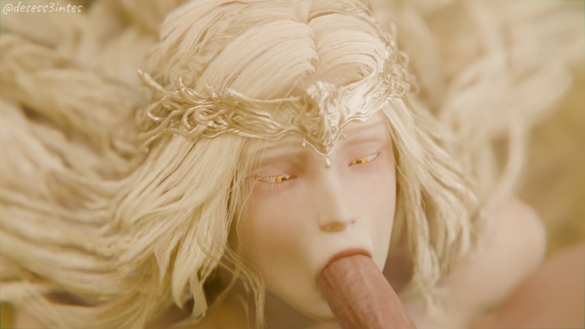 2boys 3d ahe_gao blender blonde_hair blowjob blowjob_face desess3intes elden_ring fellatio femboy fromsoftware long_hair male miquella miquella_the_kind sucking_penis tagme tiara twink yaoi yellow_eyes