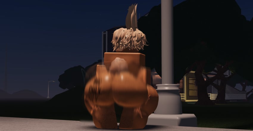 1boy 3d 3d_(artwork) aro asking_for_it blonde_hair freckled_skin freckles_on_ass gay good_comforter in_public inviting_to_sex male_only messy_hair night oiled plump_ass rabbit_ears rabbit_tail roblox roblox_avatar robloxian shaking_ass shortstack sloppy slut solo squatting teasing teasing_viewer throwing_it_back twerking voluptuous_male wobbling_ass