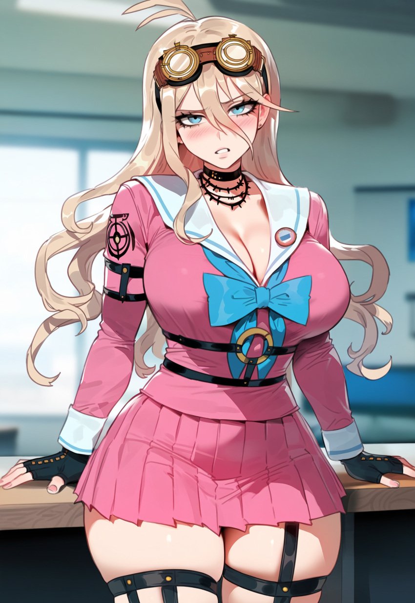 1girls ai_generated artstyle_imitation blonde_hair blue_eyes breasts danganronpa female floox hi_res high_resolution hips iruma_miu large_breasts long_hair stable_diffusion thiccwithaq_(ai_style) thick_thighs thighs wide_hips