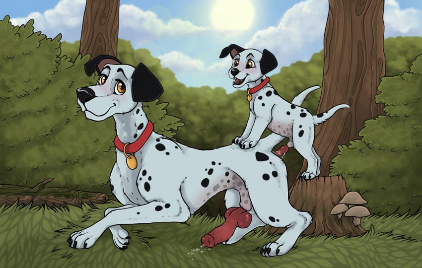 101_dalmatians adult_on_young age_difference anal anal_sex animal_genitalia animal_penis anthro bodily_fluids canid canine canine_genitalia canine_penis canis child_penetrating collar dalmatian digital_media_(artwork) disney domestic_dog dripping duo erection father father_and_child father_and_son feral feral_on_feral feral_penetrated feral_penetrating feral_penetrating_feral forest from_behind_position fungus fur genital_fluids genitals height_assist hi_res hirofence incest knot leaking_precum lucky_(101_dalmatians) male male/male male_penetrated male_penetrating male_penetrating_male mammal markings mushroom older_penetrated open_mouth outside parent parent_and_child parent_and_son paws penetration penile penile_penetration penis penis_size_difference plant pongo precum precum_drip precum_while_penetrated sex size_difference smile son son_penetrating_father spots spotted_body tail tree white_body white_fur young young_anthro young_male young_penetrating