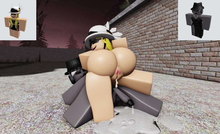 1futa 1girls 3d after_sex anus ass balls big_ass big_penis cum cum_in_pussy cum_inside futa_on_female futanari ninjashyper2 nude outside penis pussy reference_image roblox roblox_avatar robloxian self_upload tagme