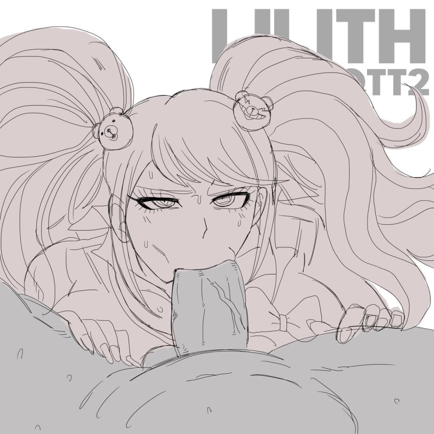 big_cock big_penis blonde_hair blowjob cock danganronpa fellatio gyaru junko_enoshima junko_enoshima_(cosplay) lilithcharlott2 long_hair penis shirogane_tsumugi sketch sucking sucking_penis thick_penis veiny_penis