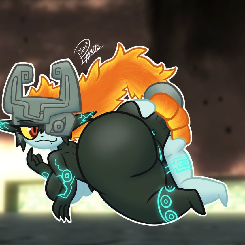 1girls ass ass_focus imp imp_midna midna presenting presenting_ass puppetz_(artist) shortstack spread_ass the_legend_of_zelda twilight_princess