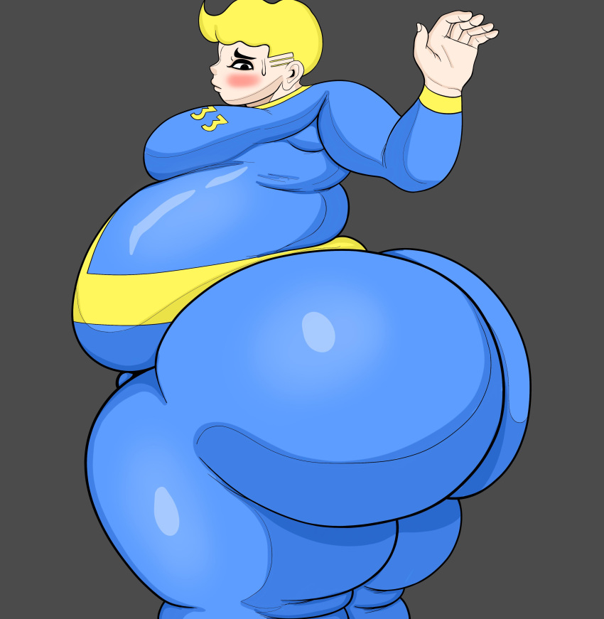 1boy big_ass big_butt chubby_belly chubby_male fallout femboy huge_ass huge_breasts huge_moobs kindatrash solo_male tagme thick_ass thick_legs thick_thighs vault_boy