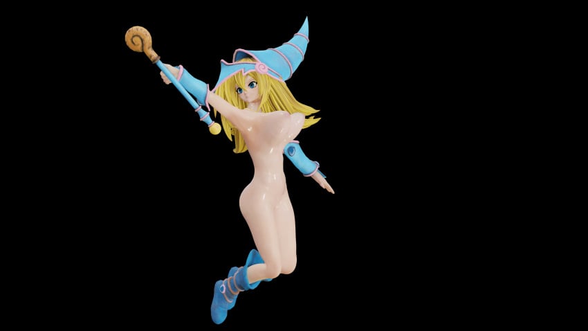 3d animated belly_expansion big_belly blender breasts_expansion butt_expansion cgi dark_magician_girl female gif inflation solo yu-gi-oh!