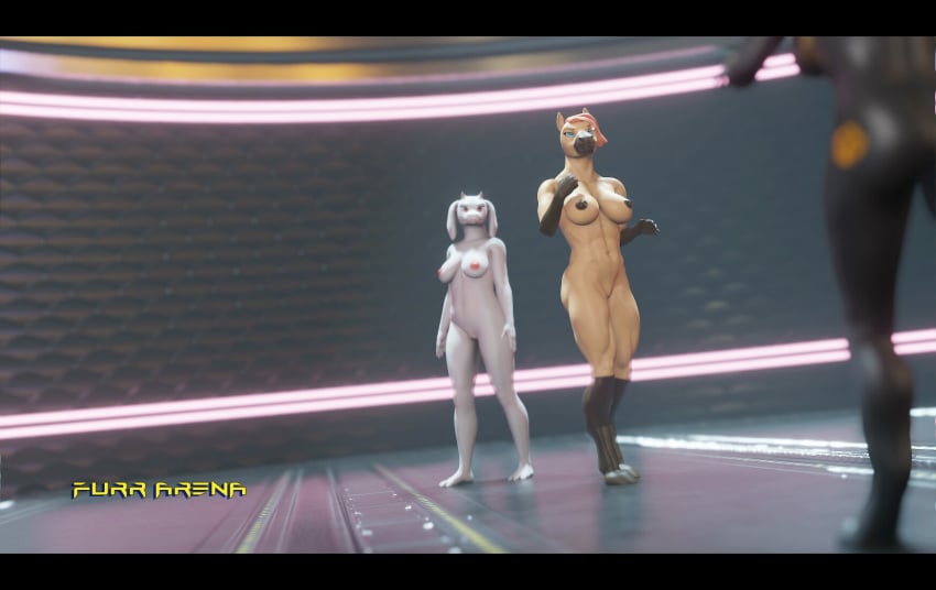 2019 3d anthro breasts caprine female fight furry hi_res horns mammal nude pussy realstic realtime source_filmmaker toriel undertale yogher