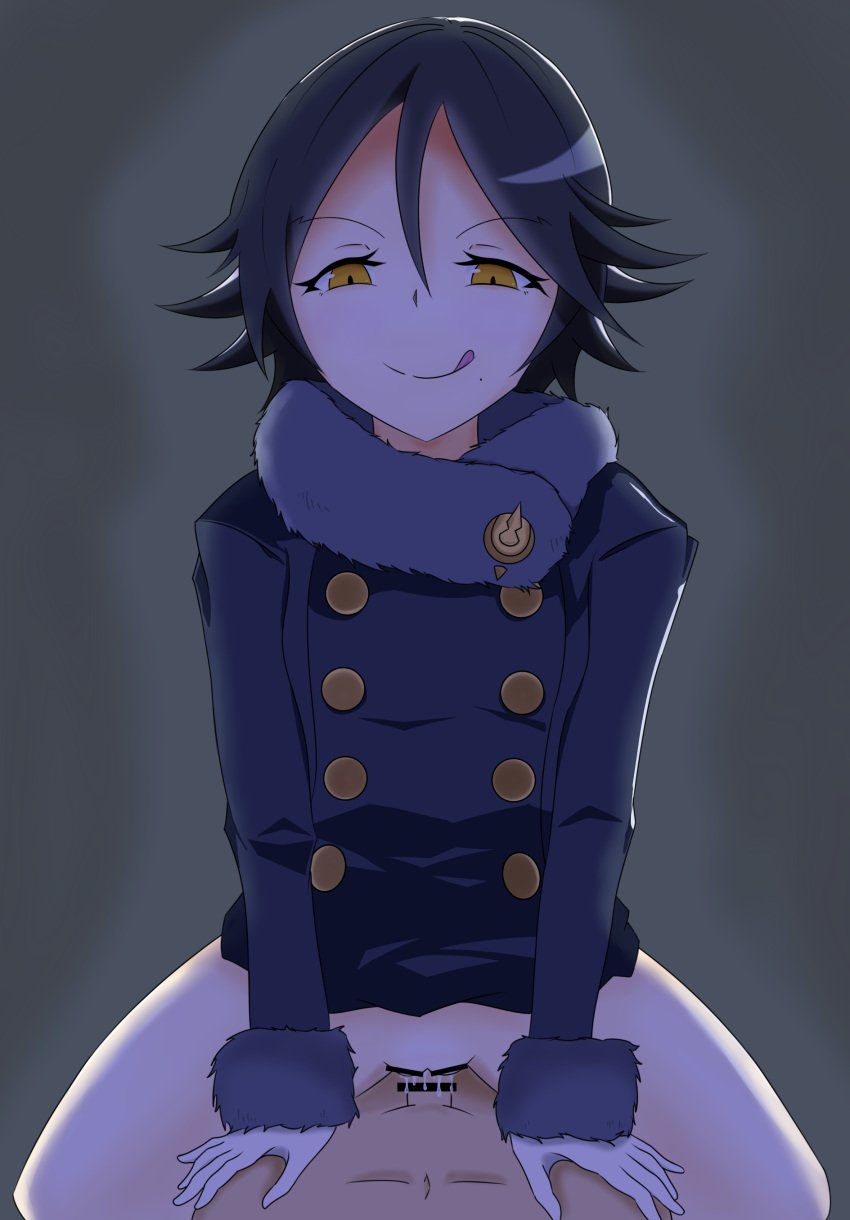 1boy 1girls bottomless bottomless_female clothed_female_nude_male clothed_sex completely_nude completely_nude_male cowgirl_position giver_pov kitkat_(labyrinth_of_galleria) labyrinth_of_galleria labyrinth_of_refrain nippon_ichi_software penis pussy sex