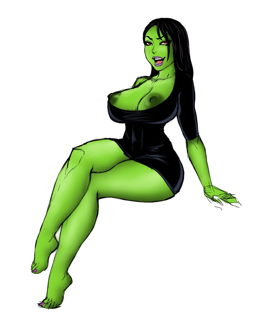 1girls 1kmspaint areola areolae banjo-kazooie barefoot bedroom_eyes big_breasts black_dress black_hair breasts breasts_out busty classy clothing colored curvy dress edit edited eyelashes fang feet female female_only full_body game_over_gruntilda green_skin gruntilda highres huge_breasts large_breasts legoman lips lipstick looking_at_viewer mature_female nails navel nipple_slip nipples open_mouth painted_nails partially_clothed purple_lipstick purple_nails rape_face rareware red_eyes seductive seductive_smile sexually_suggestive shiny_clothes shiny_skin short_hair sitting sketch skimpy skimpy_clothes smile smiling solo teeth thick_thighs thighs third-party_edit tight_clothing tongue video_game video_games voluptuous white_background wide_hips witch