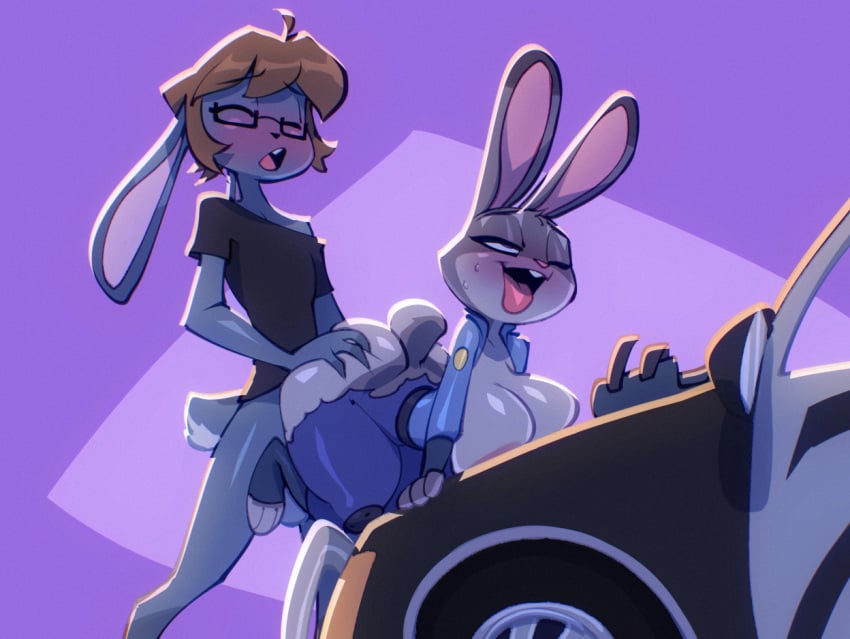 2025 ahe_gao anthro anthro_on_anthro ass balls big_breasts bigdad blue_body blue_fur breasts brown_hair butt_grab car closed_eyes clothed clothing disney doggy_style duo european_rabbit eyewear female from_behind_position fur genitals glasses grey_body grey_fur hair hand_on_butt huge_breasts judy_hopps lagomorph leporid looking_pleasured male male/female male_anthro mammal oryctolagus partially_clothed penetration police police_car police_uniform police_vehicle rabbit scoped_(thescopedyoshi) sex size_difference tongue tongue_out torn_clothing uniform vaginal_penetration vehicle zootopia