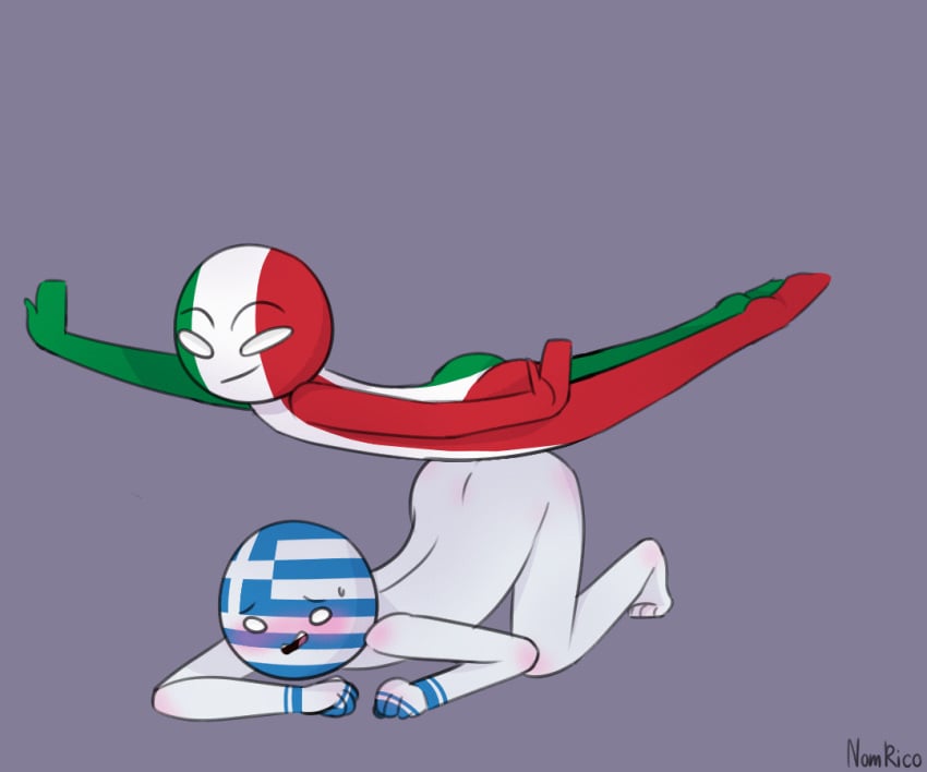 2boys anal anal_sex animated ass awkward_pose barefoot blush countryhumans doggy_style greece_(countryhumans) italy_(countryhumans) male male_only meme multiple_boys nomrico nude open_arms sex spinning stickman yaoi