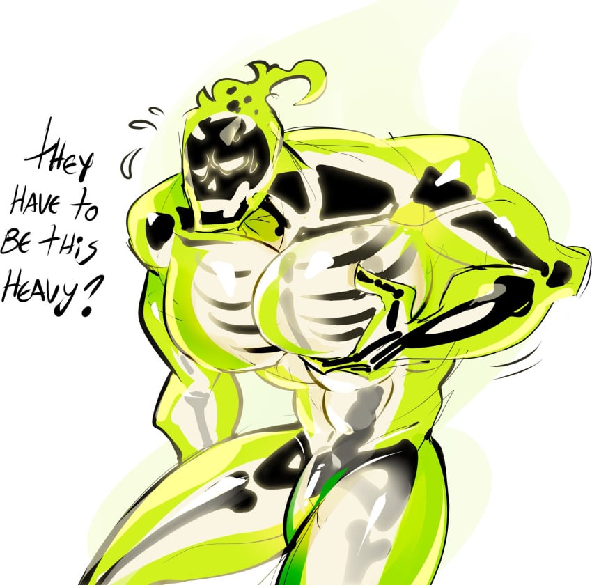 abs big_pecs creature_commandos dc dc_comics dcu doctor_phosphorus doctor_phosphorus flanco hand_on_pecs male male_focus male_only muscular muscular_male non-human panchyandmaggi pec_grab pecs skeleton solo solo_male translucent translucent_body white_background