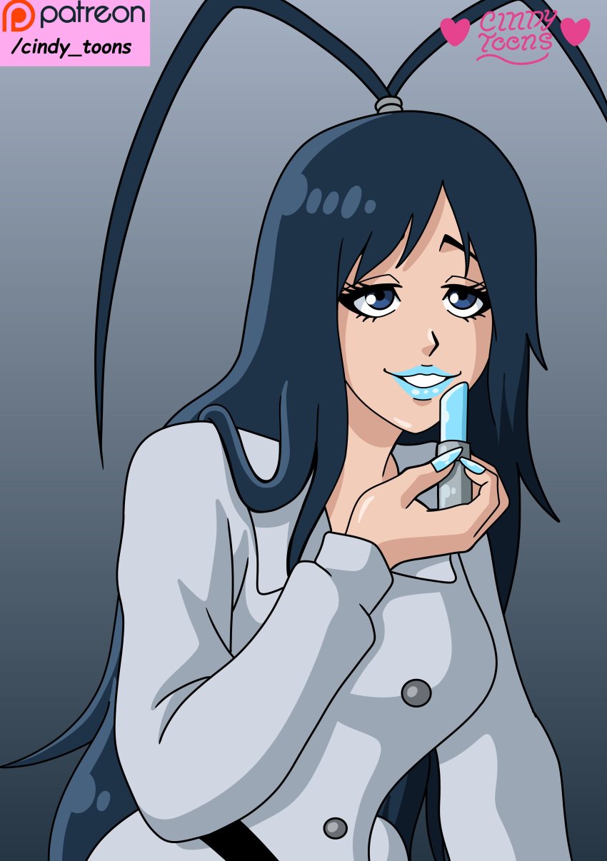 1girls bleach bleach:_the_thousand-year_blood_war blue_eyes blue_hair breast breasts cindy_toons female female_only genderswap genderswap_(mtf) giselle_gewelle lips lipstick long_hair makeup quincy_(bleach) rule_63 smug_face sternritter