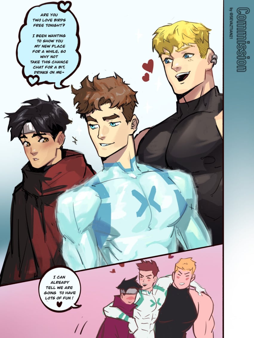 billy_kaplan bobby_drake hulkling iceman marvel marvel_comics sevaztian teddy_altman wiccan x-men young_avengers