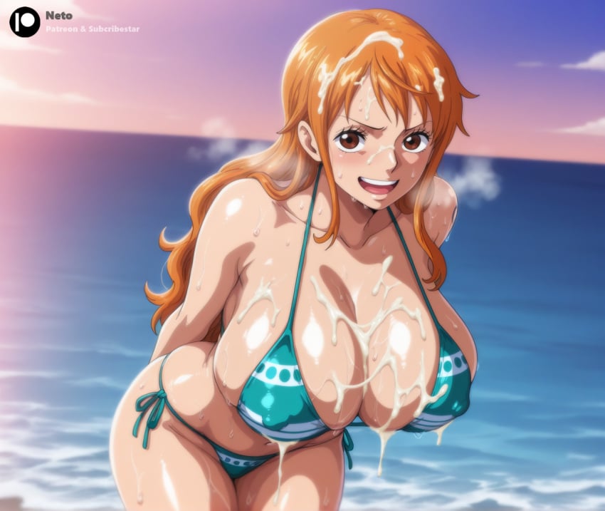 ai_generated bikini clothing female female_only nami_(one_piece) neto_ai one_piece