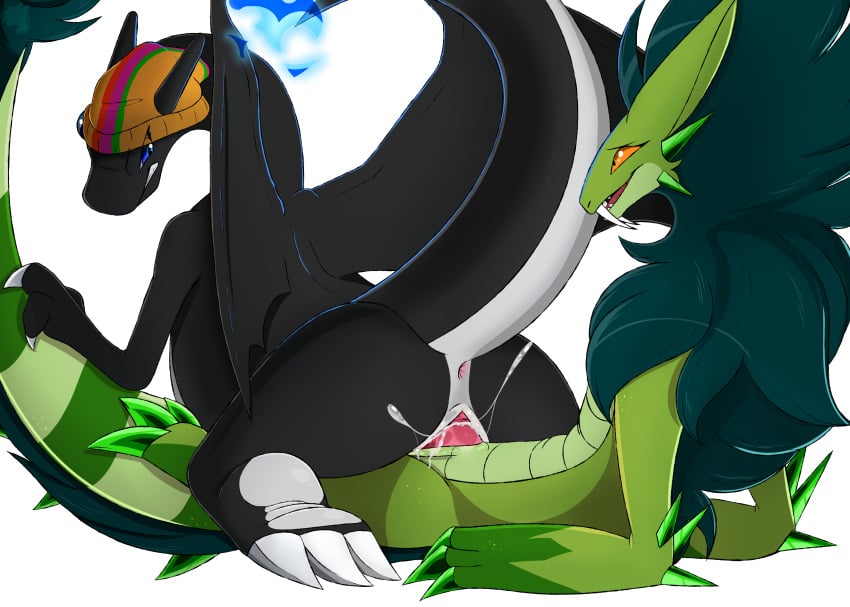 1boy 1girls 3_fingers 3_toes absurd_res alpha_channel alternate_color anthro anthrofied anus ass big_ass big_penis black_scales black_skin black_tail black_wings blue_eyes blue_hair bodily_fluids charizard chubby claws cum cum_in_pussy cum_inside digital_media_(artwork) duo emerald_dragon feet female fire flat_chest genital_fluids green_claws green_scales green_skin half-closed_eyes hat hi_res interspecies larger_male leaking long_tail looking_back male neoarcadianx nintendo nude on_top orange_eyes orgasm original_character penetration penis pokémon_(species) pokemon pokemon_(species) pokemon_rgby pussy reptile reverse_cowgirl_position scales scalie sex shiny_pokemon simple_background size_difference slit smaller_female straight tail thick_tail thick_thighs toe_claws toes transparent_background two_tone_tail vaginal_penetration video_games wet white_claws white_scales white_tail wide_hips wings