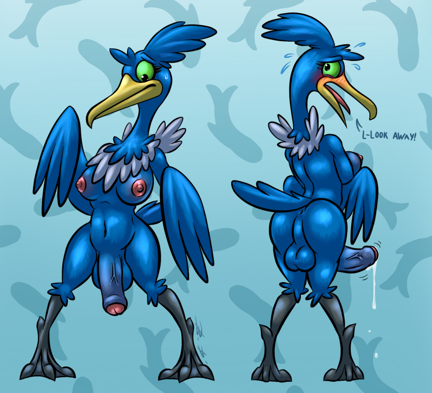 1futa 2019 4_toes abs anisodactyl anthro anthrofied anus areolae ass avian back backsack balls bassy_wolfeh bassywolfeh beak belly biped bird bird_feet black_membrane blue_anus blue_background blue_balls blue_feathers blue_penis blue_tail blue_theme blue_wings blush bodily_fluids breasts cool_colors cramorant crossed_arms curvy dark-skinned_futanari dialogue dripping embarrassed embarrassed_nude_futa english_text erect_nipples erection eye_contact eyebrows eyelashes feather_tuft feathered_wings feathers flustered flying_sweatdrops foreskin front_view frown full-length_portrait futa_only futa_sans_pussy futanari genital_fluids glans glistening glistening_feathers green_eyes grey_feathers half-closed_eyes half-erect head_tuft hi_res huge_penis humanoid_penis intersex knock-kneed large_ass large_balls large_breasts long_neck looking_at_penis looking_at_self looking_at_viewer looking_back looking_down lost_clothes membrane_(anatomy) multicolored_feathers multiple_poses navel neck_tuft nintendo nipples non-mammal_breasts nude open_beak open_frown open_mouth pattern_background penis pink_areola pink_glans pink_nipples pink_tongue pokémon_(species) pokemon pokemon_ss pokemorph portrait pose precum precum_drip raised_inner_eyebrows rear_view shy sideboob simple_background solo spread_legs spreading standing stuttering sweat sweatdrop tail_feathers tain taint text thick_penis thick_thighs toes tongue trembling tuft two_tone_feathers uncut veins veiny_penis video_games watermark webbed_feet wide_hips wide_stance wings yellow_beak