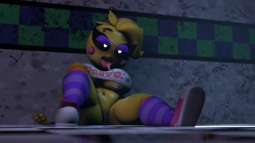 3d ahe_gao anthro bib breasts cum cum_in_pussy cum_on_body cum_on_breasts cum_on_face five_nights_at_freddy's five_nights_at_freddy's_2 furry krocken_(artist) pussy solo spread_legs thick_thighs tired toy_chica_(eroticphobia) toy_chica_(fnaf) used yiff