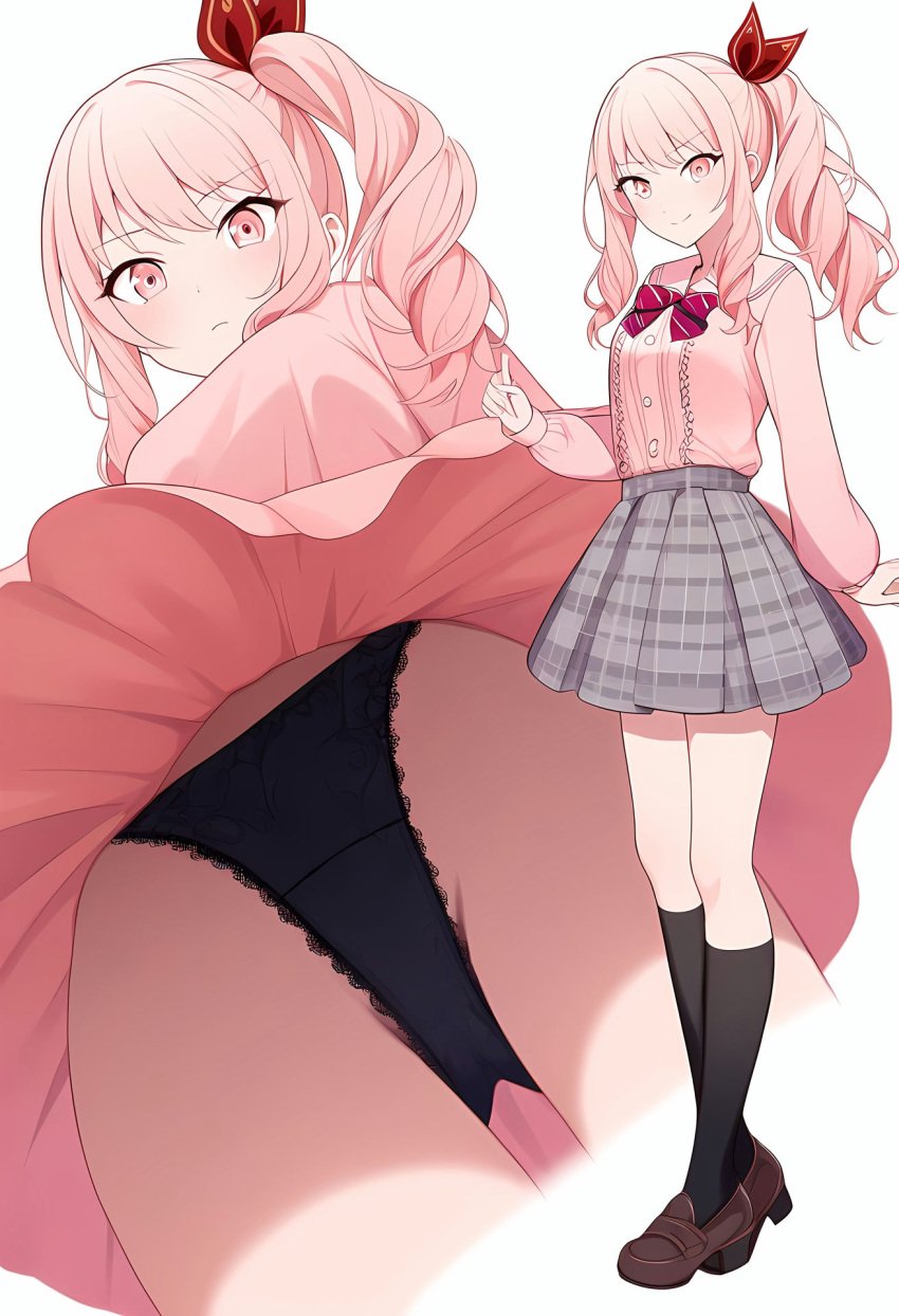 1girls 1other ai_generated akiyama_mizuki ass blush blush breasts breasts breasts clothed clothing female female_focus female_only high_resolution highres looking_at_viewer panties pink_eyes pink_hair pov project_sekai pussy small_breasts solo solo_female solo_focus thighs underwear