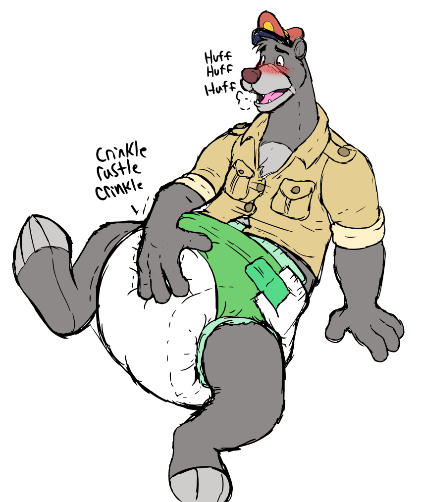 abdl baloo diaper diaperfur disney huff jimrumshot tailspin