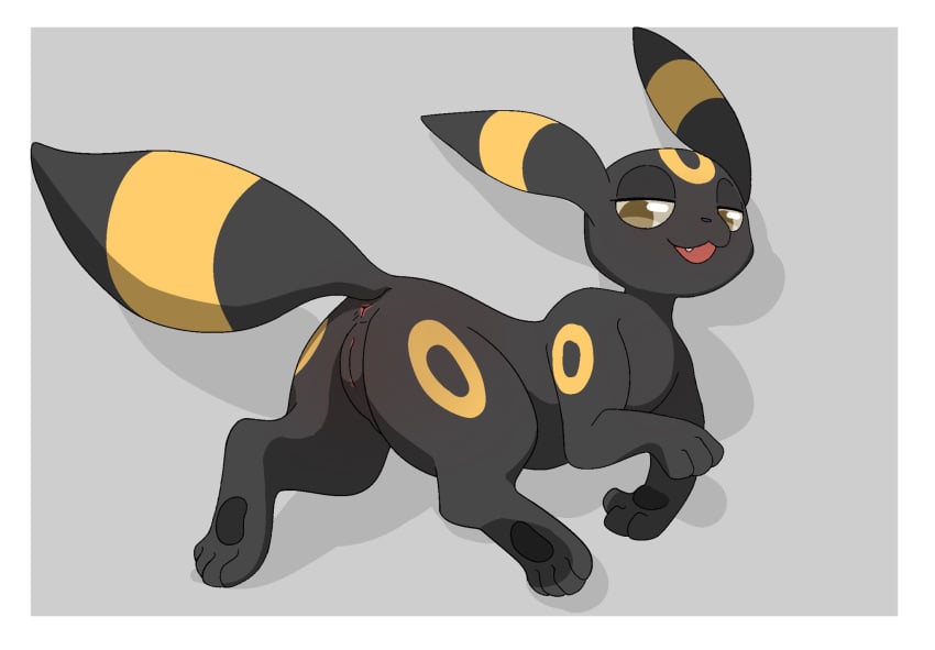 eeveelution female feral generation_2_pokemon genitals hi_res maoegou nintendo pokemon pokemon_(species) pussy solo umbreon