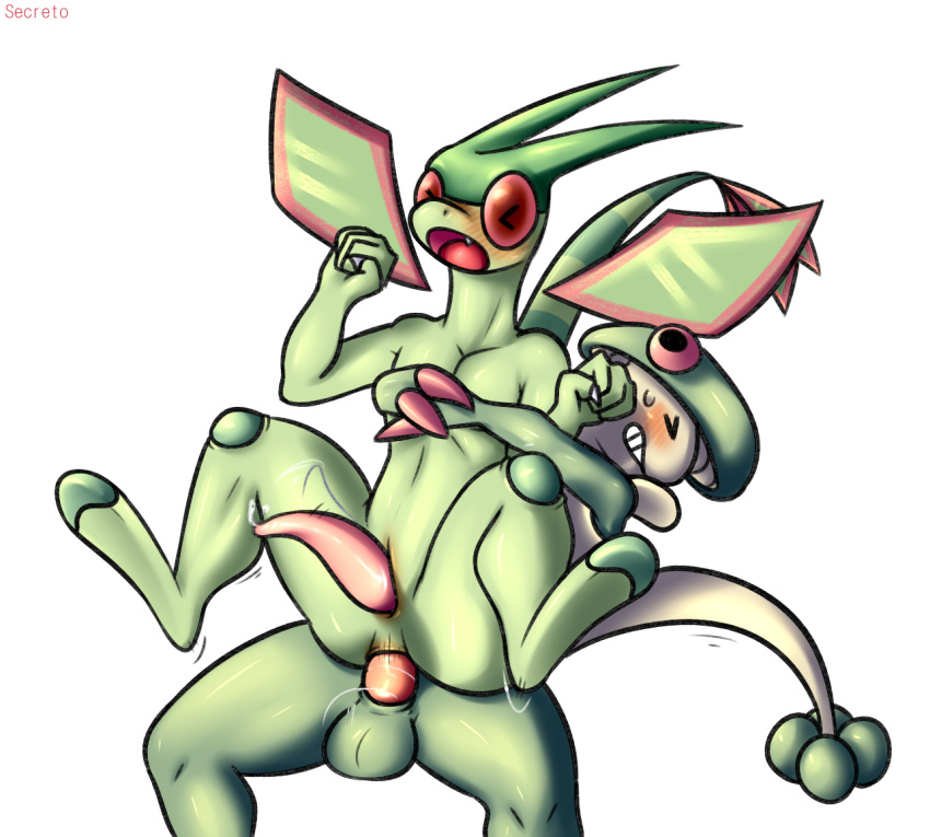 2019 anal anal_sex animal_genitalia animal_penis anthro balls blush bodily_fluids breloom claws digital_media_(artwork) dragon duo erection flygon fungi_fauna fungus genital_fluids male male/male nintendo open_mouth penetration penis pokémon_(species) pokemon pokemon_(species) pokemon_rse precum scalie secrets-from-dark sex simple_background video_games white_background wings