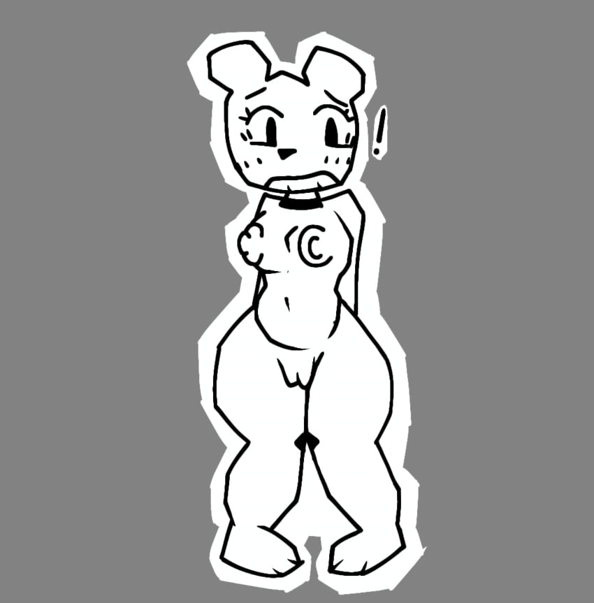 ! 2024 bear bear_girl blush_lines cartoon_network completely_nude embarrassed furry_female gray_background hands_behind_legs knees_together_feet_apart necklace png_file small_breasts teri_(tawog) the_amazing_world_of_gumball white_body