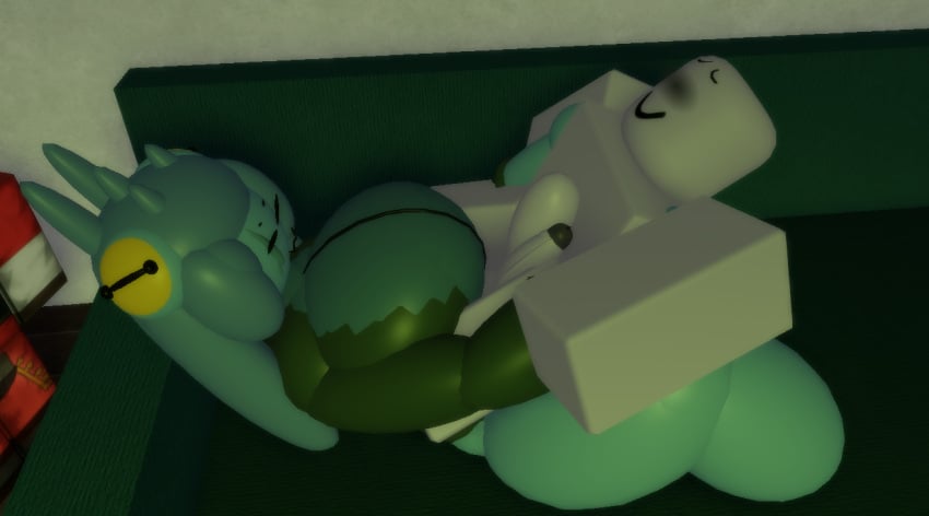 1boy 1futa 3d anal_sex anon dummy_(roblox) futa_on_bottom futa_on_male futa_penetrating futa_penetrating_male futanari goofylookin holding_partner large_breasts large_penis large_thighs lucia_(goofy_lookin) male_on_top male_penetrated on_couch roblox scar_across_eye source_request stomach_bulge teal_skin w_mouth