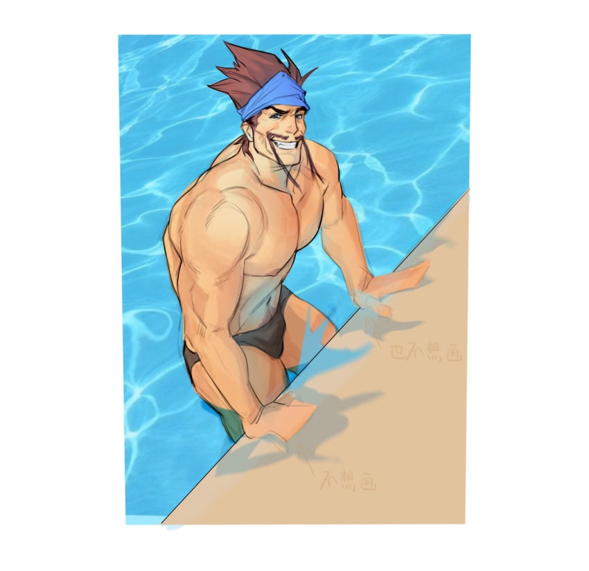 biceps biceps_male dick draven kantocryz large_pecs large_pectorals league_of_legends male male_biceps male_only male_underwear man_in_underwear muscles muscular_male pecs pecs_focus pectorals penis pool underwear underwear_for_men underwear_male