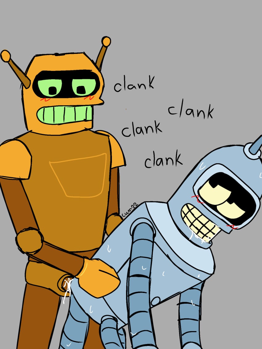 2males anal_sex bender_bending_rodriguez blush calculon cum cum_in_ass cum_on_body cum_on_face cumming futurama gay gay_anal gay_sex male_only non-human non-human_only onomatopoeia robot robot_penis toony