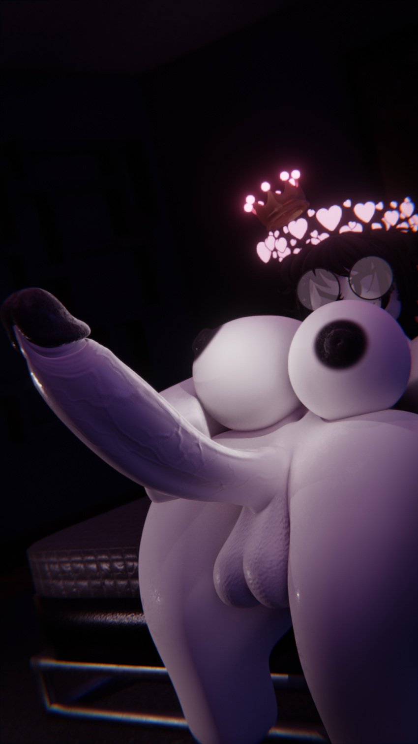 3d balls blender_(software) erection futa_only futanari huge_ass huge_breasts huge_cock melousemeloso penis roblox robloxian shortstack white_skin