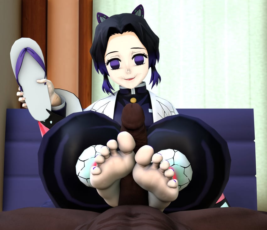 1boy 1boy1girl 1girl1boy 1girls 3d 3d_(artwork) black_hair clothed clothed_female clothed_female_nude_male dark-skinned_male dark_body dark_hair dark_penis dark_skin demon_slayer dyed-hair dyed_hair feet feet_focus feet_on_penis feet_tease feet_up female female/male female_focus footfetishrenders kimetsu_no_yaiba kochou_shinobu light-skinned light-skinned_female light_skin lipstick looking_at_viewer male male/female nail_polish nails nails_painted nude nude_male nude_male_clothed_female partial_male penis penis_between_feet penis_on_feet penis_out purple_eyes purple_hair purple_nail purple_nail_polish purple_nails purple_toes sandal_fetish sandals sandals_removed smile soles soles_fetish staring_at_viewer tease toenail_polish toenails toes