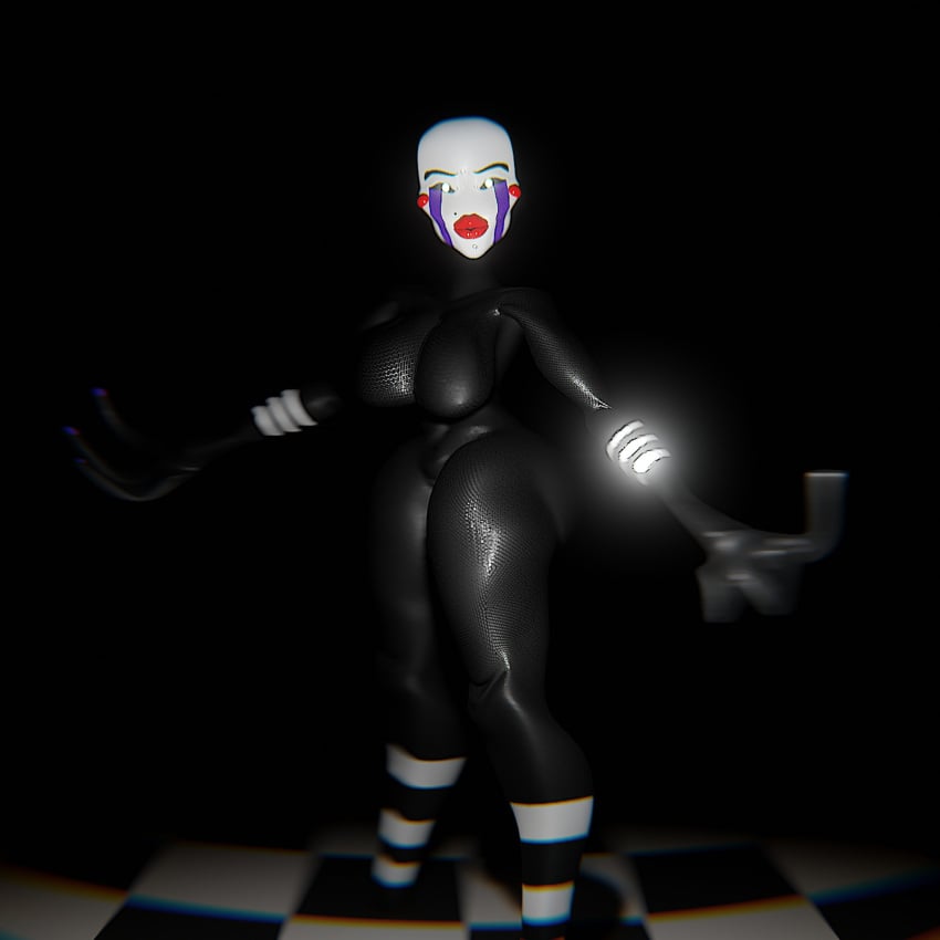 big_butt big_lips blender_(software) five_nights_at_freddy's five_nights_at_freddy's_2 fnaf hooker hookernette marionette_(fnaf) sex_toy sexysally solo