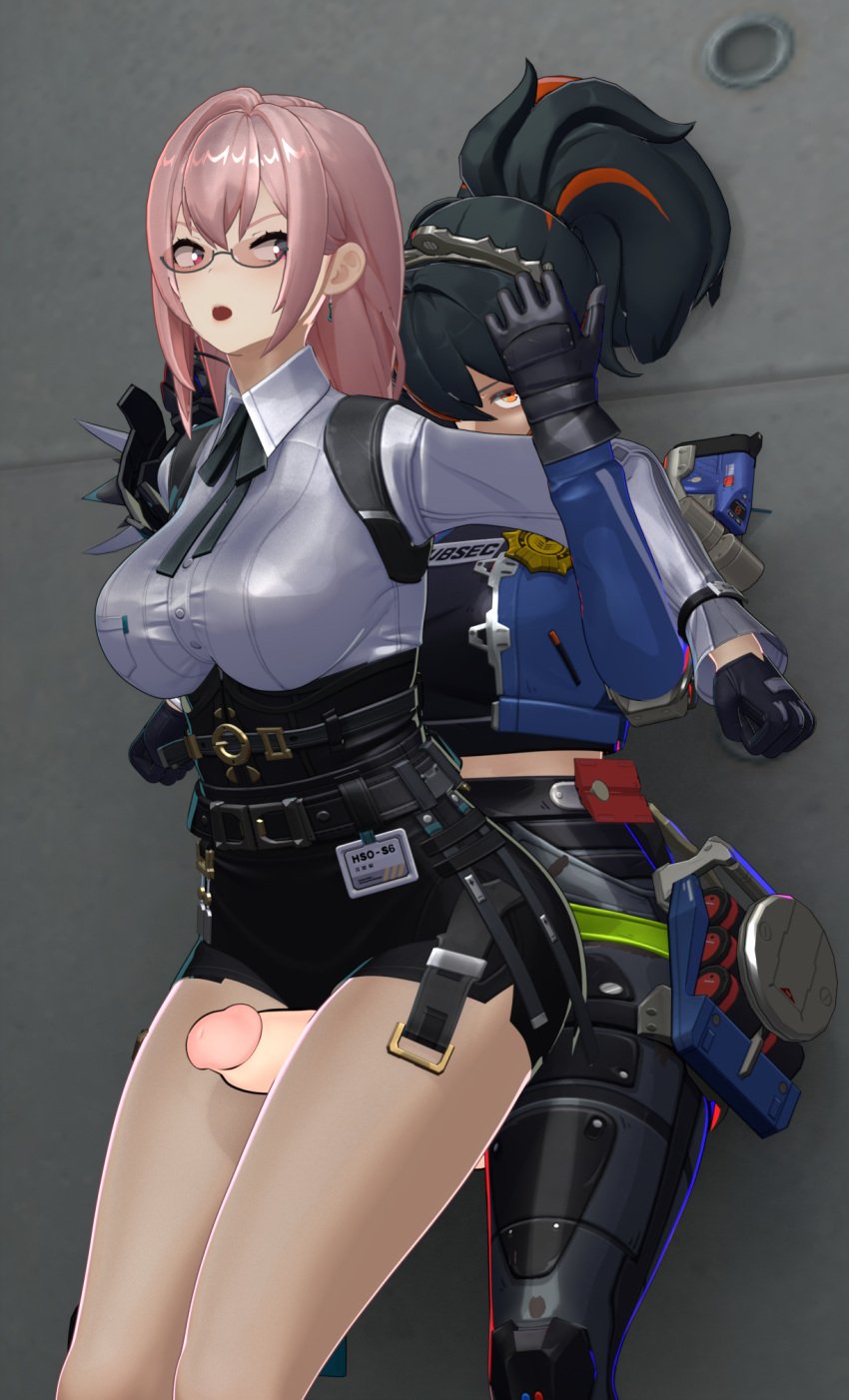 1futa 1girls 3d 3d_(artwork) about_to_be_raped angry between_legs big_breasts big_penis breasts_bulge forced futa_on_female futadom futanari hoyoverse imminent_rape penis pink_hair police police_uniform resisting restrained runeiteer scared thick_thighs thigh_job thighs tsukishiro_yanagi unwilling unwilling_participant zenless_zone_zero zhu_yuan