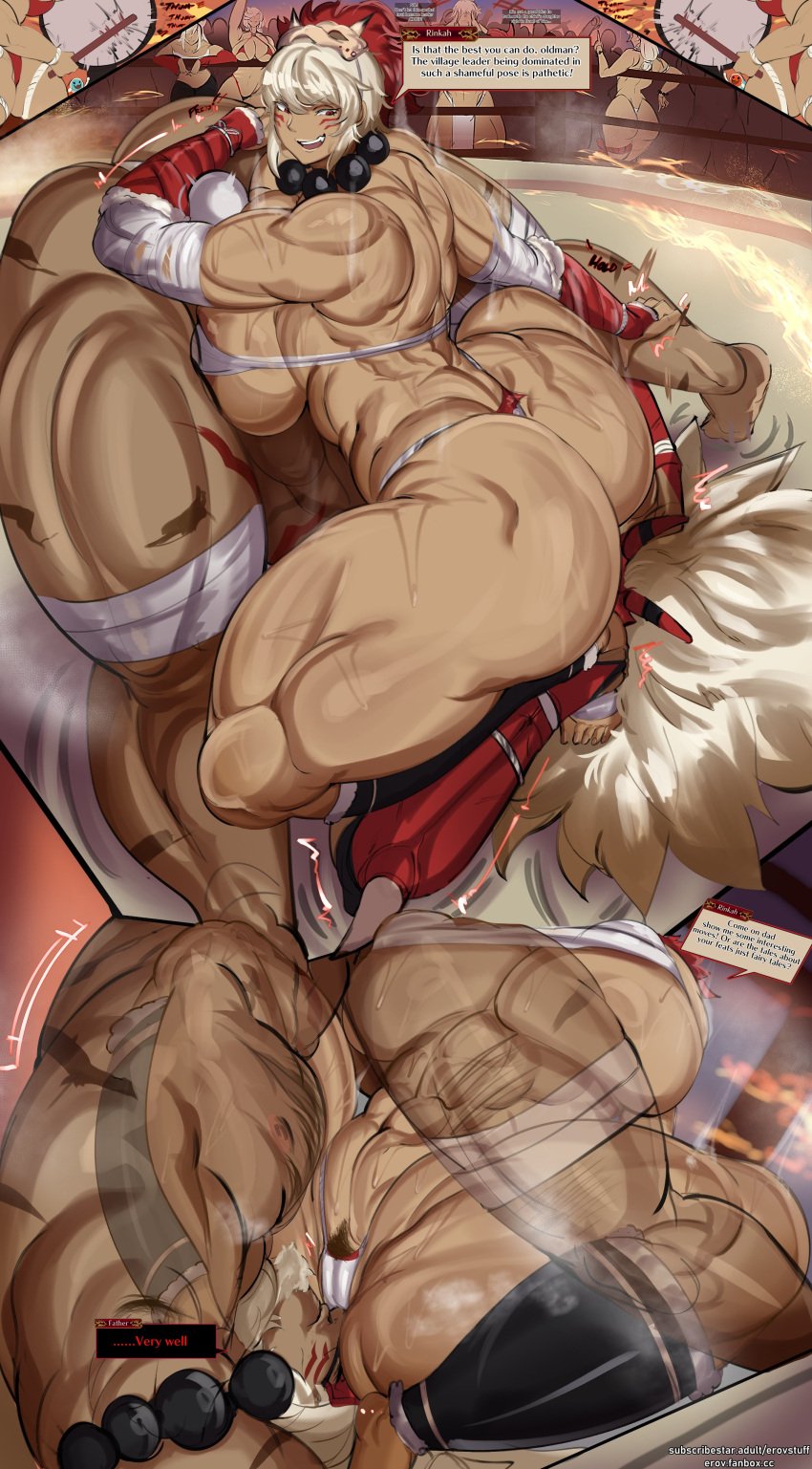 dark-skinned_female dark-skinned_male erovsaaaka father_and_daughter fire_emblem fire_emblem_fates imminent_sex incest muscular muscular_female muscular_male rinkah_(fire_emblem)