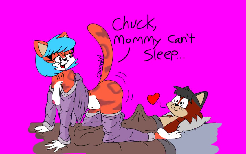 ass bed chuck easton_and_weston feline fox furry hair hannah hannah_cat hannah_the_cat oc peter