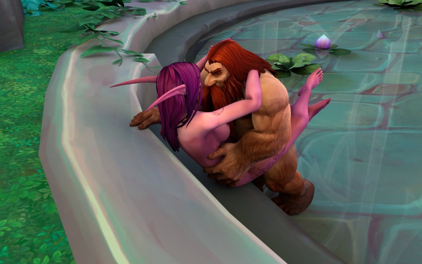 1boy 1girls 3d aeleana big_breasts blizzard_entertainment dwarf dwarf_(warcraft) female ifarazon interspecies light-skinned_male light_skin male nude original_character pink_hair pink_skin sex tattoo vaginal_penetration vaginal_penetration vaginal_sex warcraft wide_hips world_of_warcraft