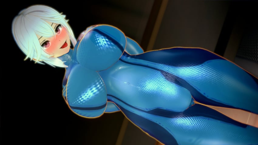 1girls 3d 3d_model asian asian_female big_breasts blush deepdishedpizza koikatsu metroid original purple_eyes purple_eyes_female short_hair short_hair_female solo solo_female solo_focus white_hair white_hair_female yun_vi_(deepdishedpizza) zero_suit_samus_(cosplay)