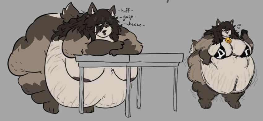 bbw big_ass big_breasts breasts bubble_butt cleavage cow_print female furry huge_ass huge_breasts mexifurfoof nipples overweight ssbbw tagme thick_thighs wide_hips