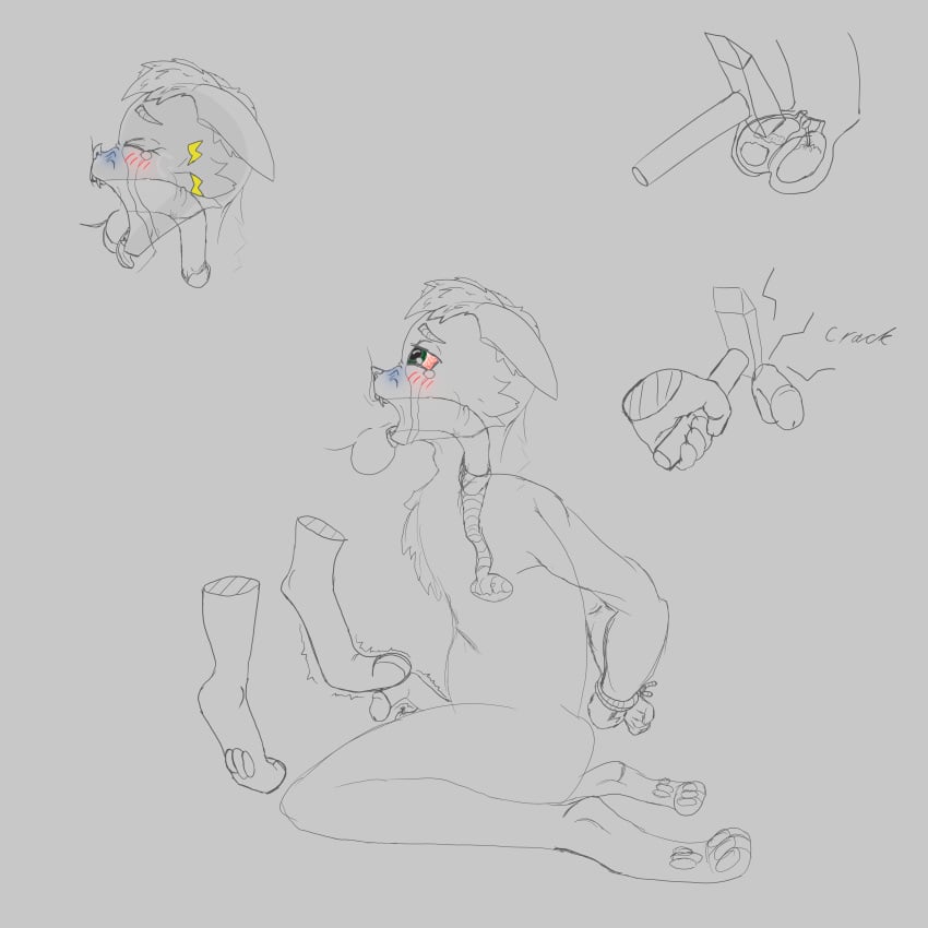 1:1 absurd_res asphyxiation blush blush_lines bodily_fluids choking choking_on_penis cock_and_ball_torture crying disembodied_foot disembodied_penis dislocation domestic_cat duo faceless_character faceless_male feet felid feline felis forced genital_torture genitals hi_res izzym male male/male mammal oral oral_penetration pain penetration penile_fracture penis rape red_sclera sex suffering tears testicular_rupture